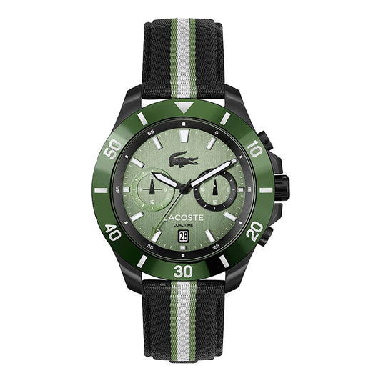 MONTRES Lacoste Toronga Dual Time Date Noir / Vert
