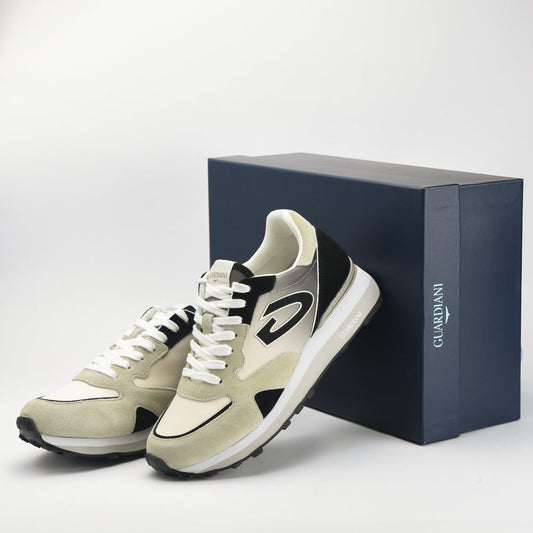 GUARDIANI - WEN 3162 LOW M SUEDE CREAM/ DK. BLACK