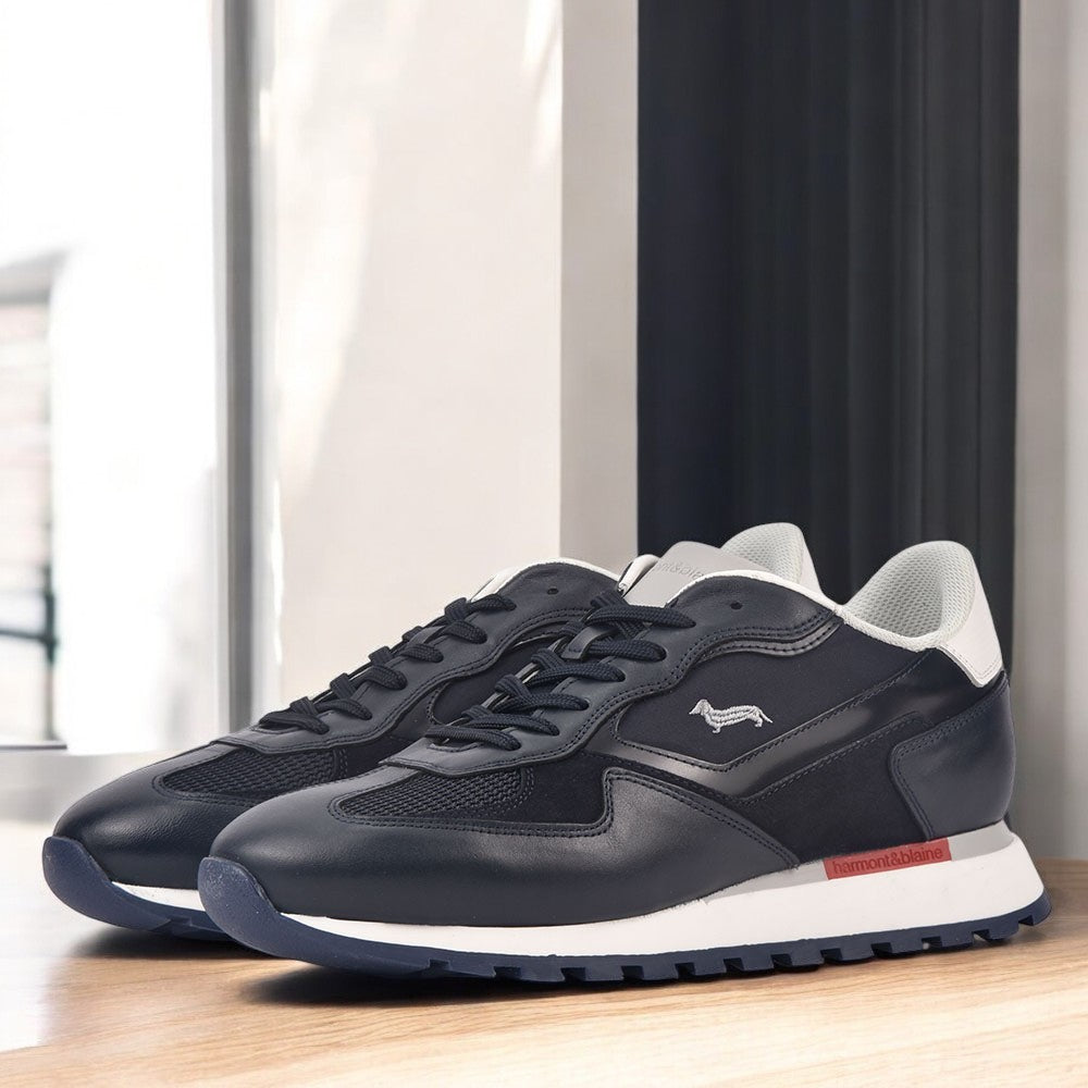 HARMONT AND BLAINE SCARPA UOMO CALF BLU