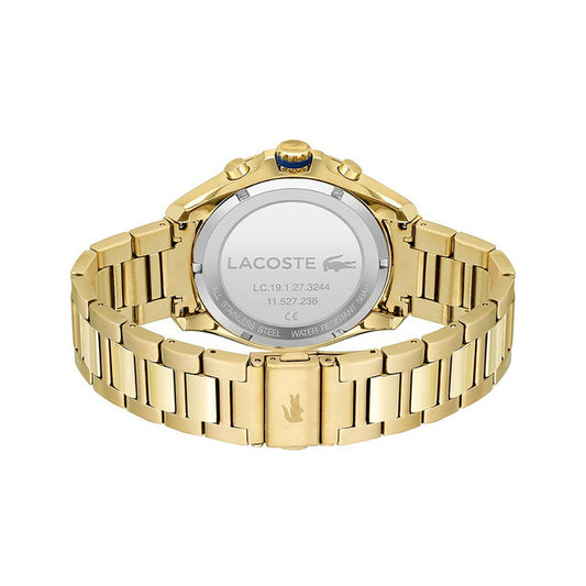 MONTRE lacoste Tiebreaker Chrono Watch - Blue With Gold Plated Bracelet