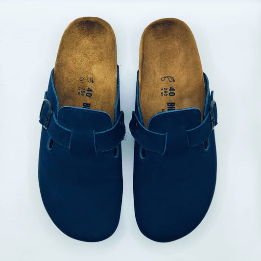 Birk orthopedic Shoes - Bostons Nubuck Bleu