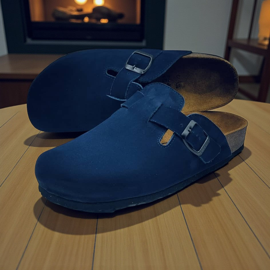 Birk orthopedic Shoes - Bostons Nubuck Bleu