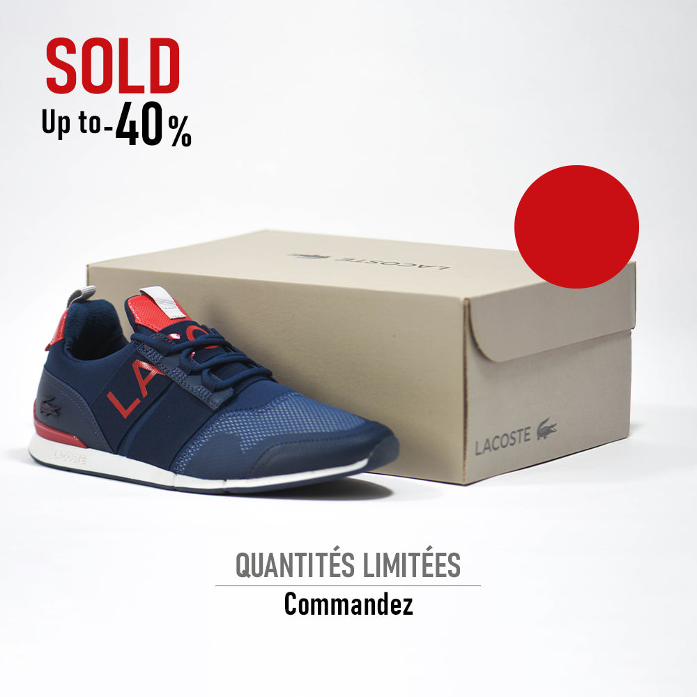 LACOSTE - MANERVA ELITE 120 1 CMA NVY/RED TEXTILE/SYNTHETIC