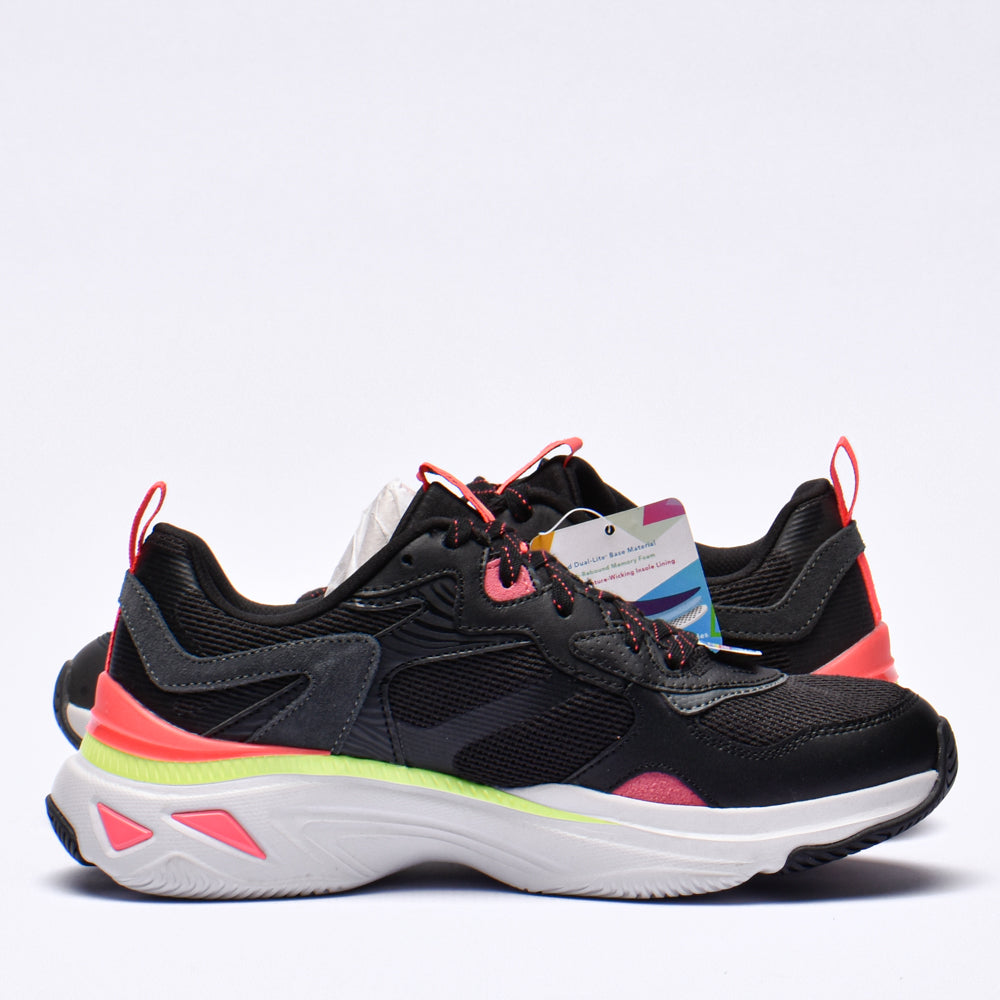 SKECHERS ENERGY RACER-EMBRACE HER BLACK/CORAL