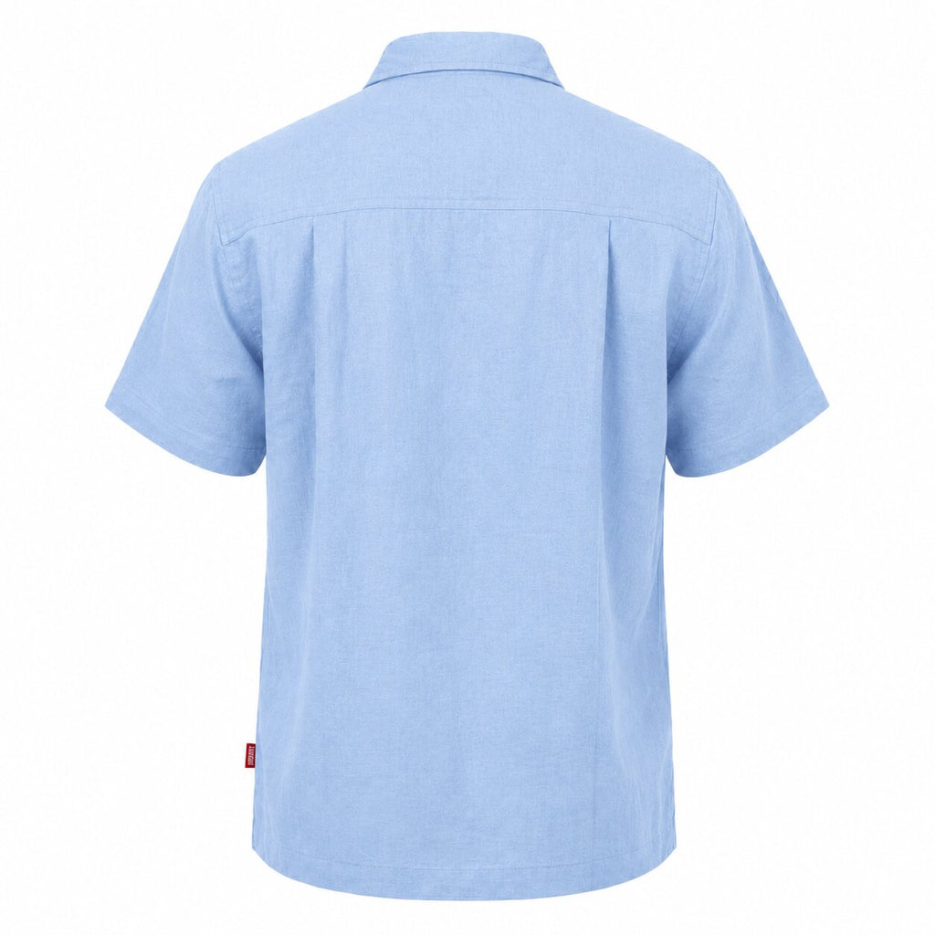 Départ Homme Chemise en Lin Navy