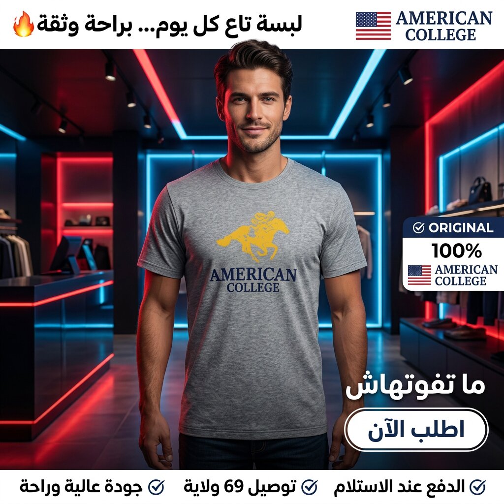 American College t-shirt pour Homme