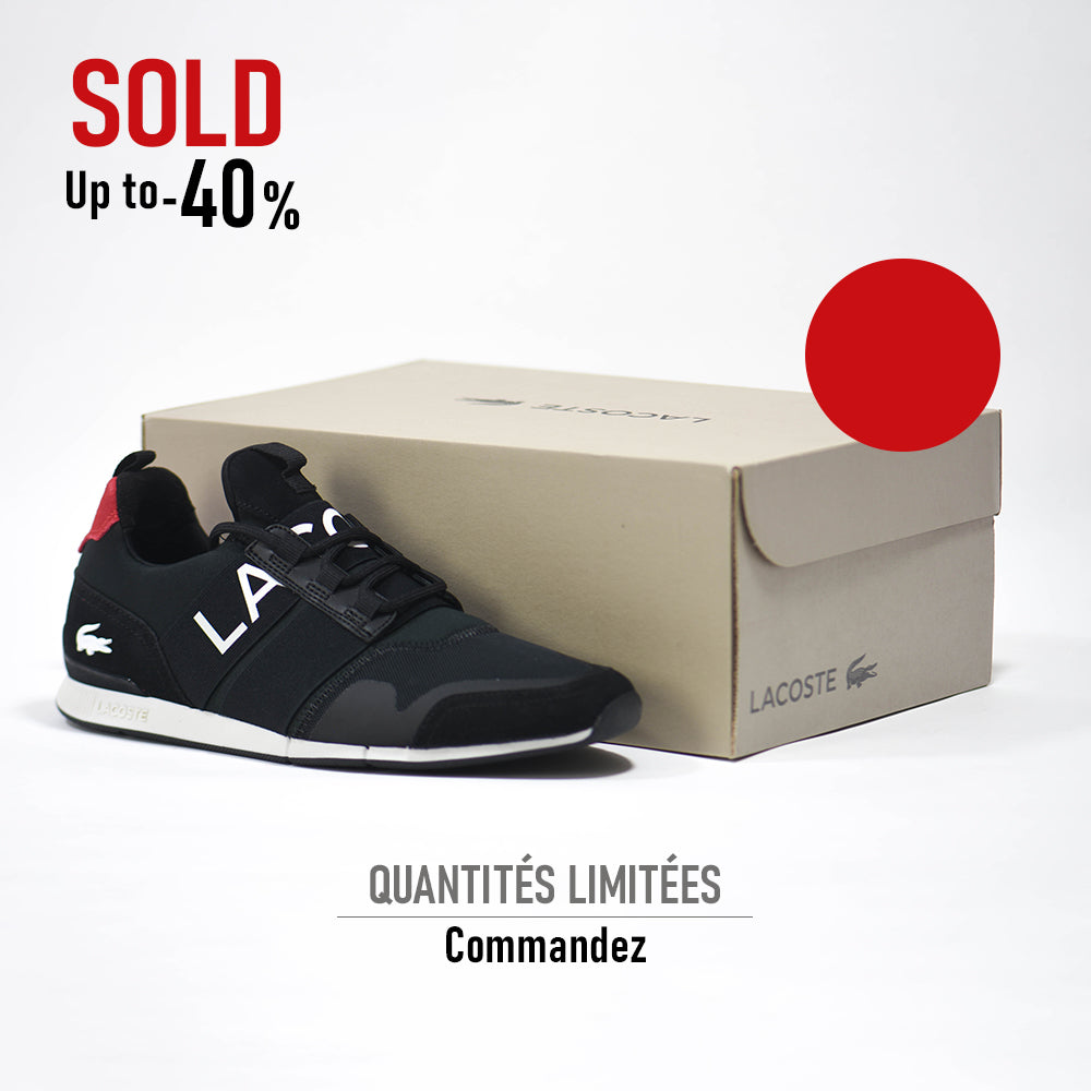 LACOSTE - MANEVRA ELITE 0120 1 CMA BLK/RED TEXTILE