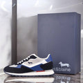 HARMONT AND BLAINE SCARPA UOMO CALF BLU GRIGIO