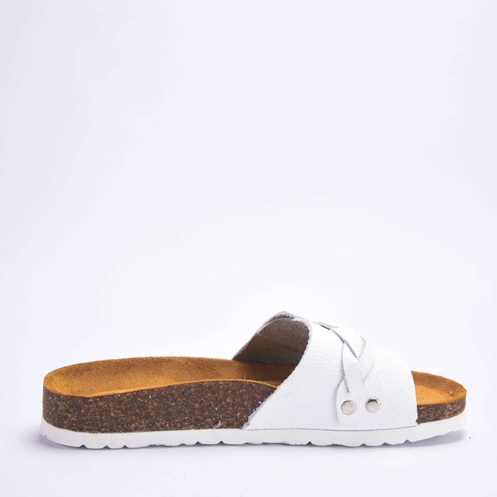 BIRKSBOT CUIR BLANC