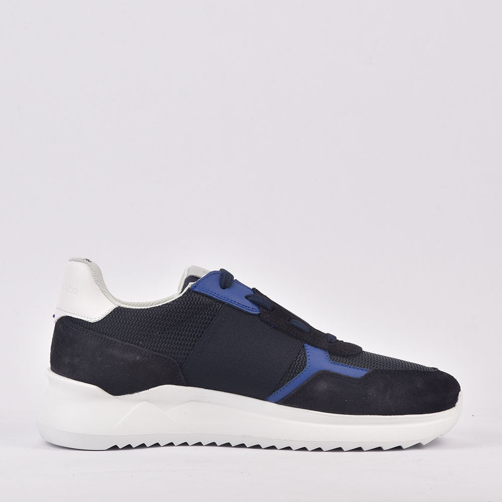 HARMONT AND BLAINE SCARPA UOMO CAMOSCIO TEX FABRIC BLU