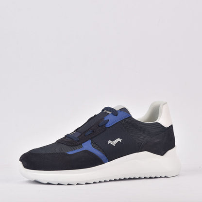 HARMONT AND BLAINE SCARPA UOMO CAMOSCIO TEX FABRIC BLU