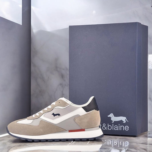 HARMONT AND BLAINE SCARPA UOMO CALF BEIGE BIANCO