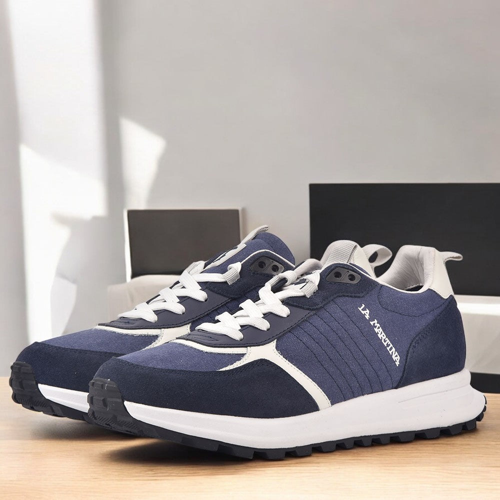 LA MARTINA - Chaussure DAIM & TISSU BL/BLA