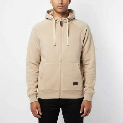 Sweat milano à capuche zippé homme BEIGE
