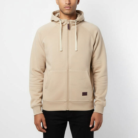 Sweat milano à capuche zippé homme BEIGE