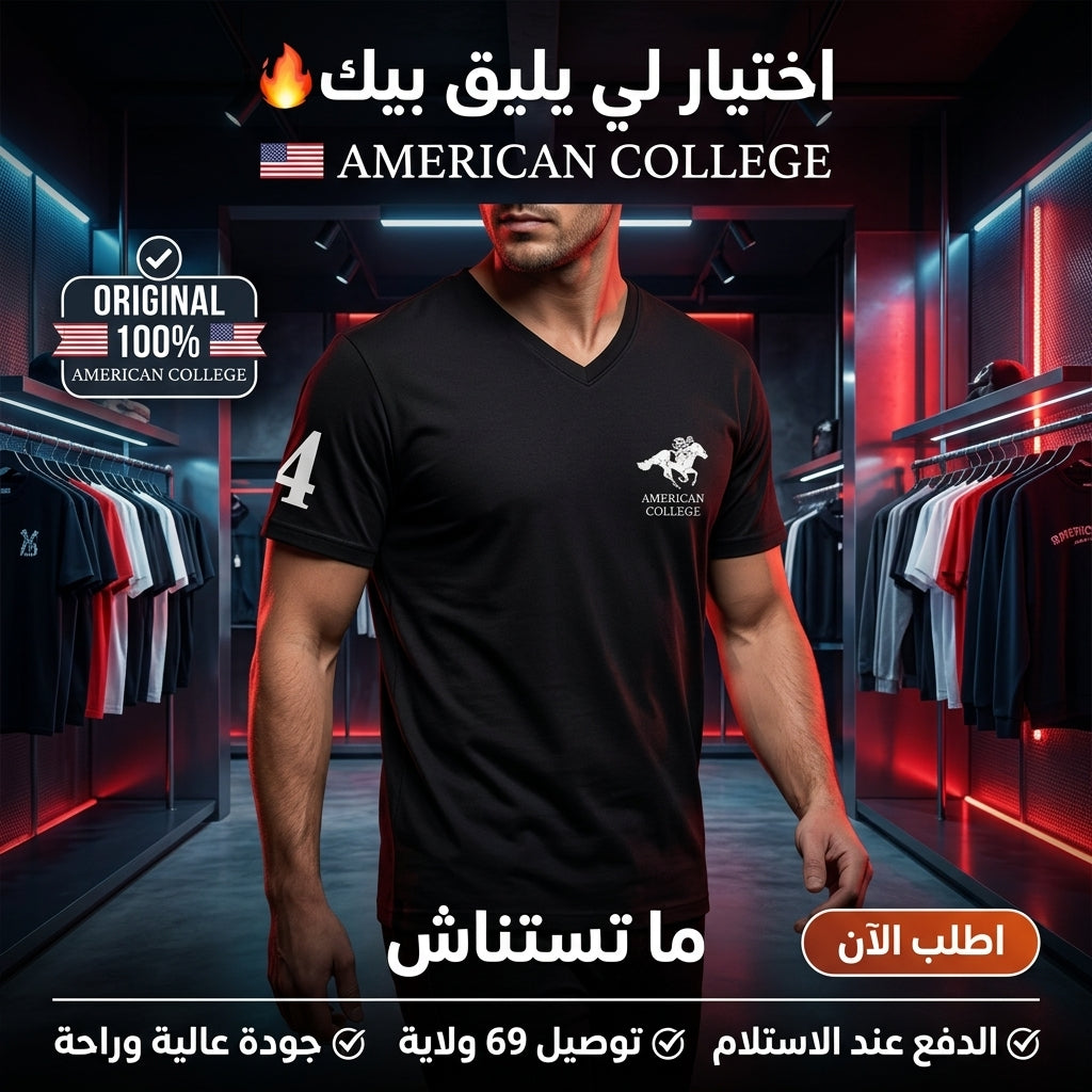 American College t-shirt pour Homme