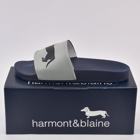 Harmont and Blaine  - Sandale de Bain LOGO GRIGIO - BLU