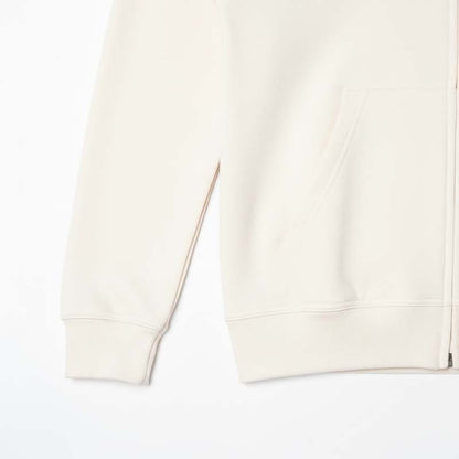 Sweat milano à capuche zippé homme BLANC CASSÉ
