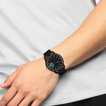 Montre Lacoste.12.12 Holiday à 3 aiguilles - Modèle noir avec bracelet en silicone