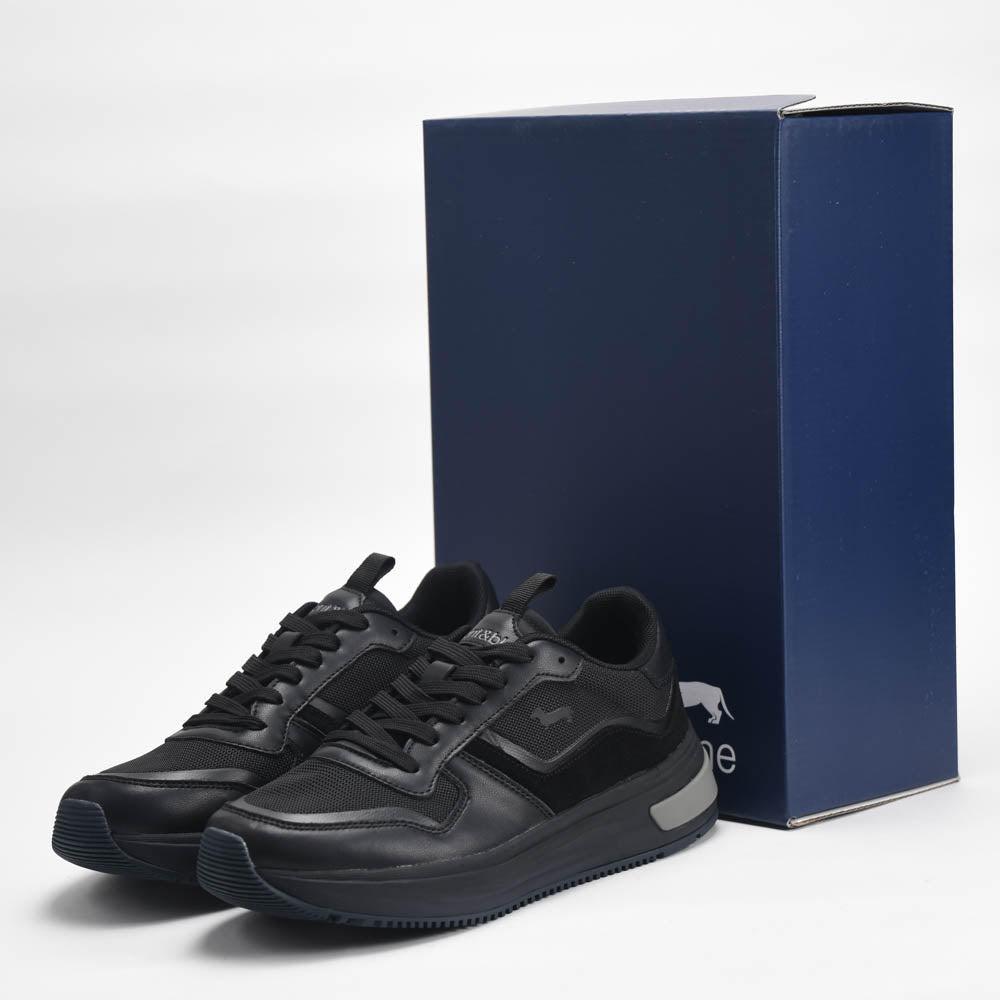 Harmont and Blaine Suede and Fabric Sneakers