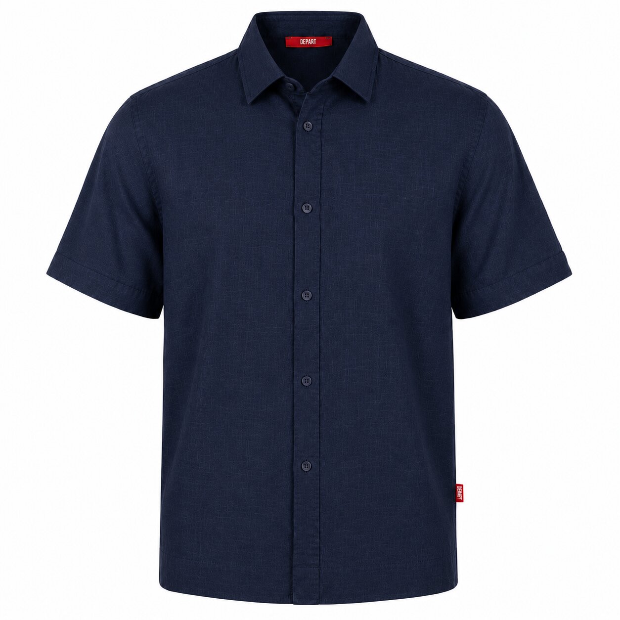 Départ Homme Chemise en Lin Blue