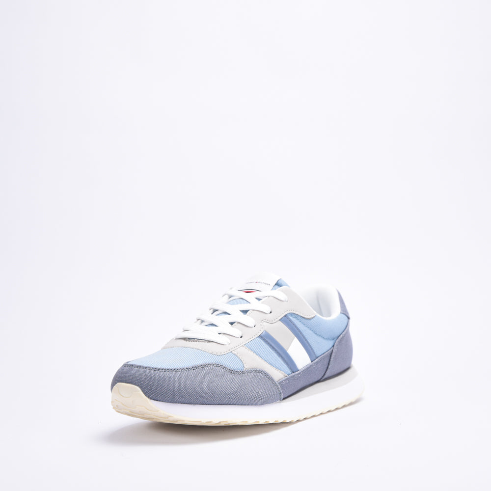 TOMMY HILFIGER - FLAG LOW CUT LACE-UP SNEAKER DENIM/GREY