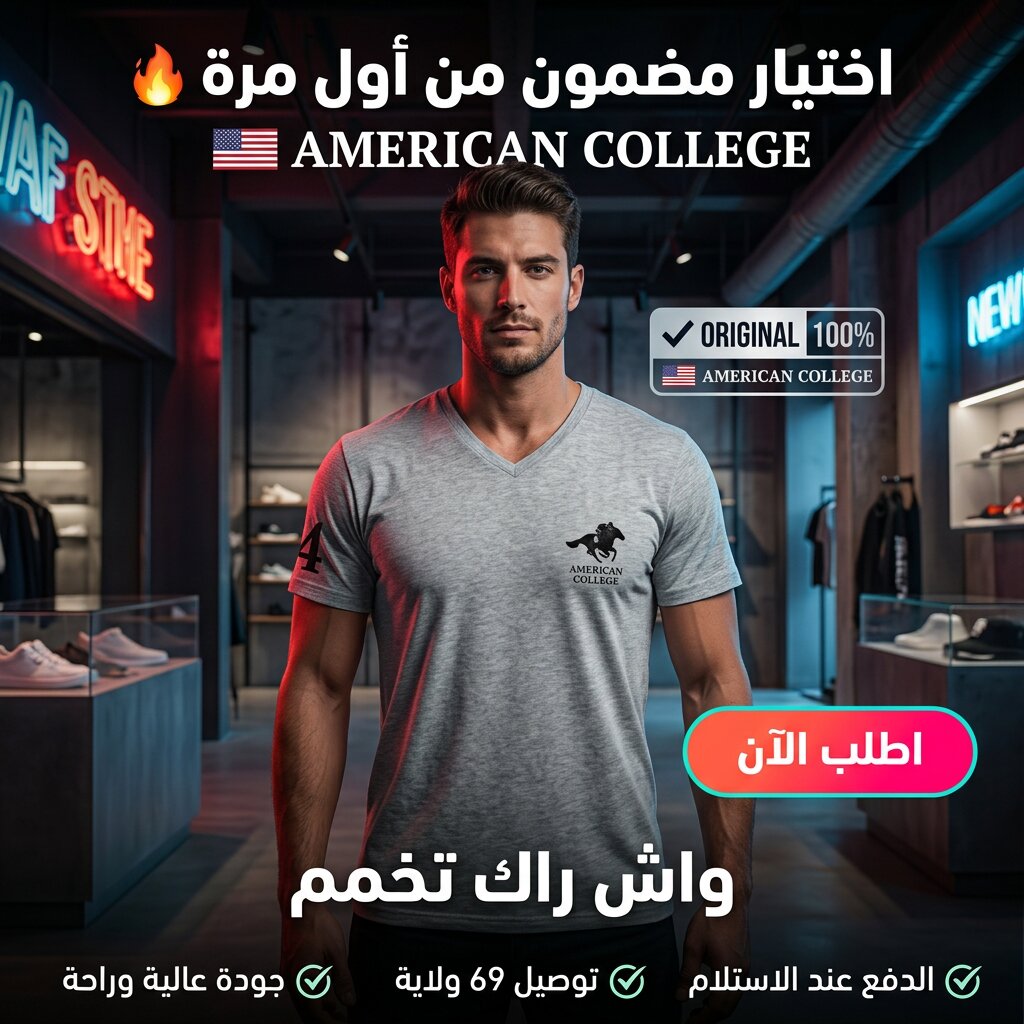 American College t-shirt pour Homme