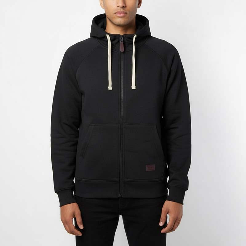 Sweat milano à capuche zippé homme NOIR