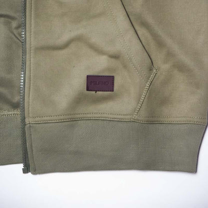 Sweat milano à capuche zippé homme VERT KHAKI