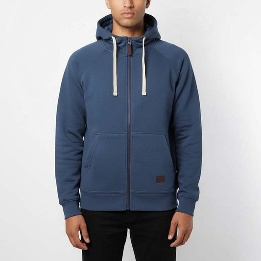 Sweat milano à capuche zippé homme SALVA BLUE