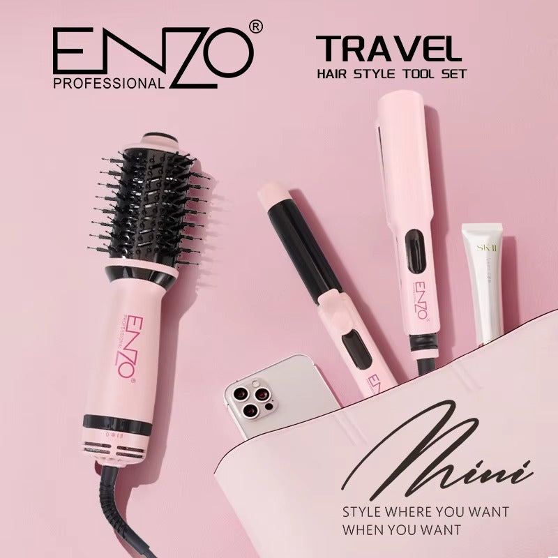 ENZO Professional EN-3316 3 Piece Travel Hair Style Tool Set