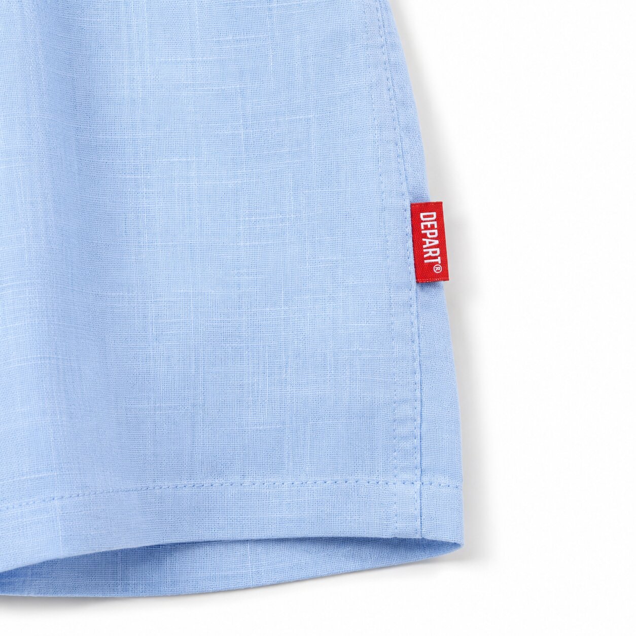 Départ Homme Chemise en Lin Navy