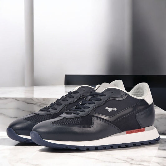 HARMONT AND BLAINE SCARPA UOMO CALF BLU