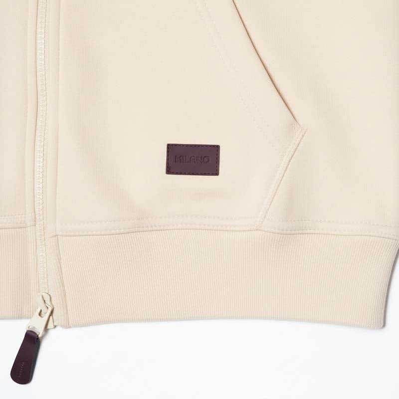 Sweat milano à capuche zippé homme BEIGE