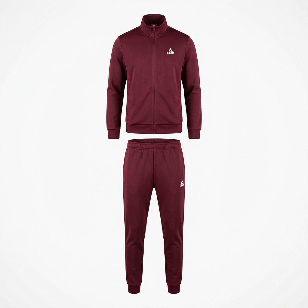 PEAK Knitted Tracksuit-Burgundy