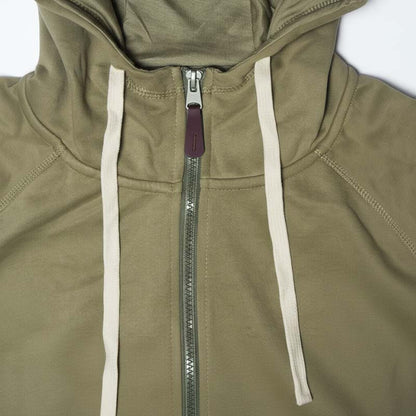 Sweat milano à capuche zippé homme VERT KHAKI
