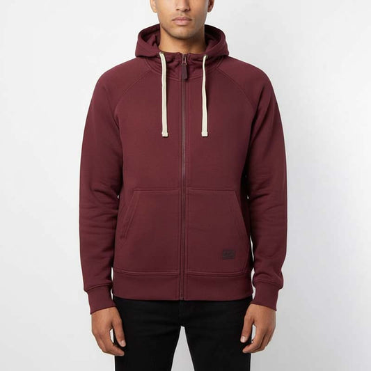 Sweat milano à capuche zippé homme BORDEAU