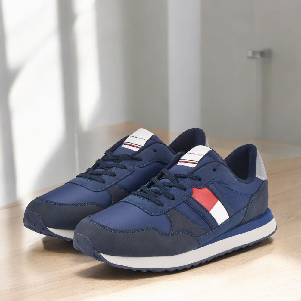 TOMMY HILFIGER FLAG LOW CUT LACE-UP 800-BLUE