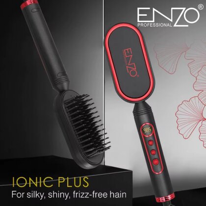 ENZO Professional EN-4201-BLACK Mini Hair Straightening Brush