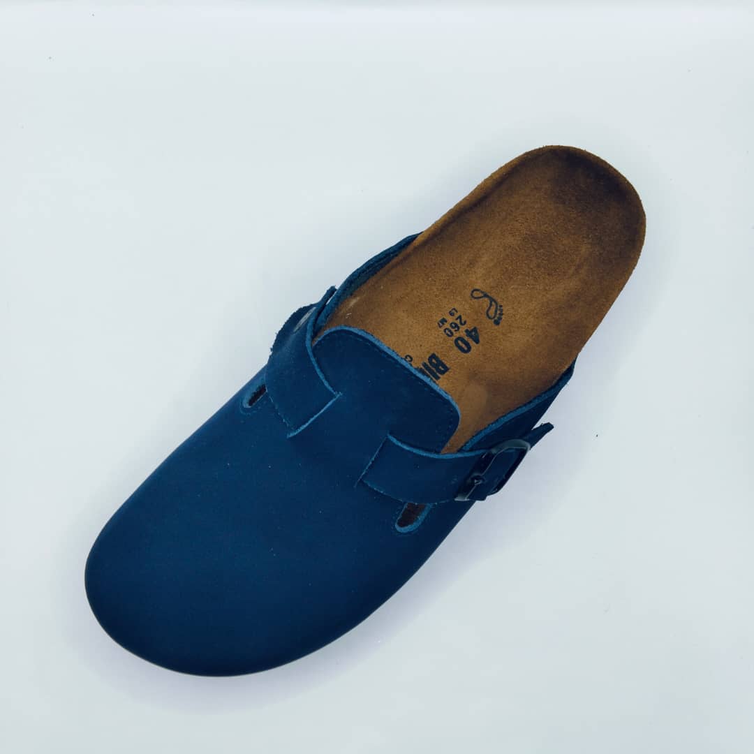 Birk orthopedic Shoes - Bostons Nubuck Bleu