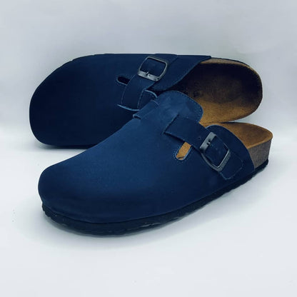 Birk orthopedic Shoes - Bostons Nubuck Bleu