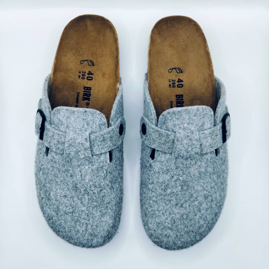 Birk orthopedic Shoes - BOSTON FEUTRE GRIS CLAIR