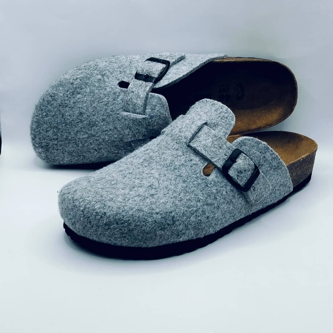 Birk orthopedic Shoes - BOSTON FEUTRE GRIS CLAIR