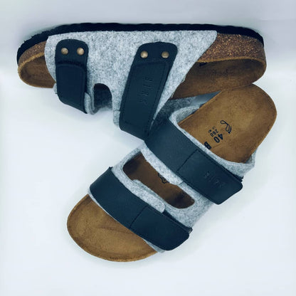 Birk orthopedic Shoes - UJI FEUTRE GRIS CLAIR