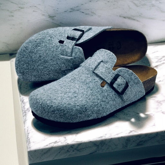 Birk orthopedic Shoes - BOSTON FEUTRE GRIS CLAIR