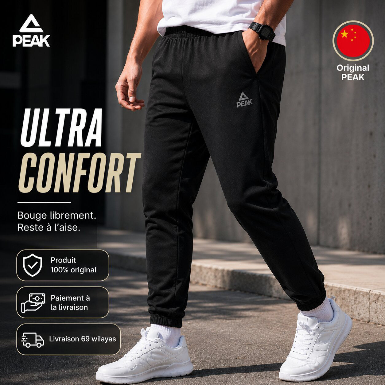 Peak Knitted Pants Black