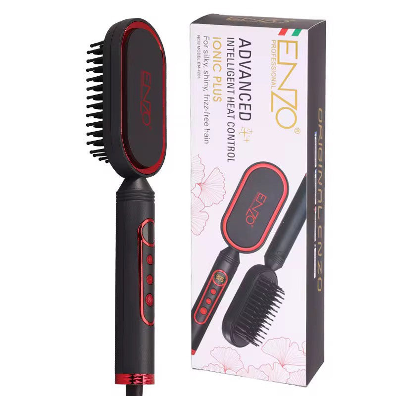 ENZO Professional EN-4201-BLACK Mini Hair Straightening Brush