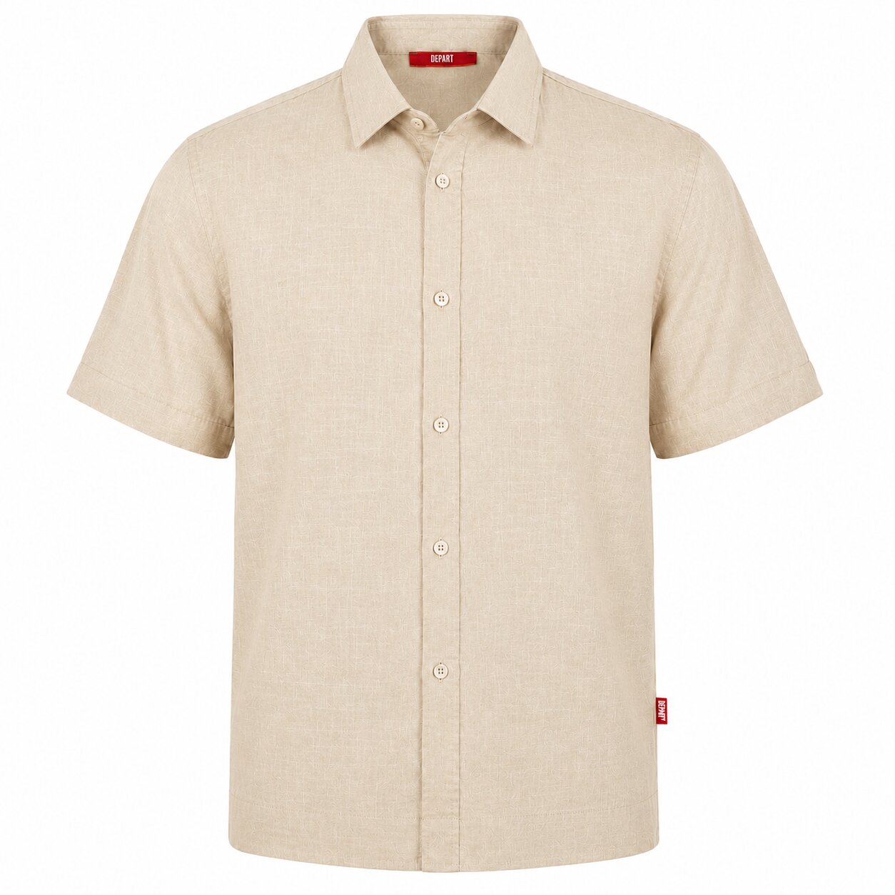 Départ Homme Chemise en Lin Beige