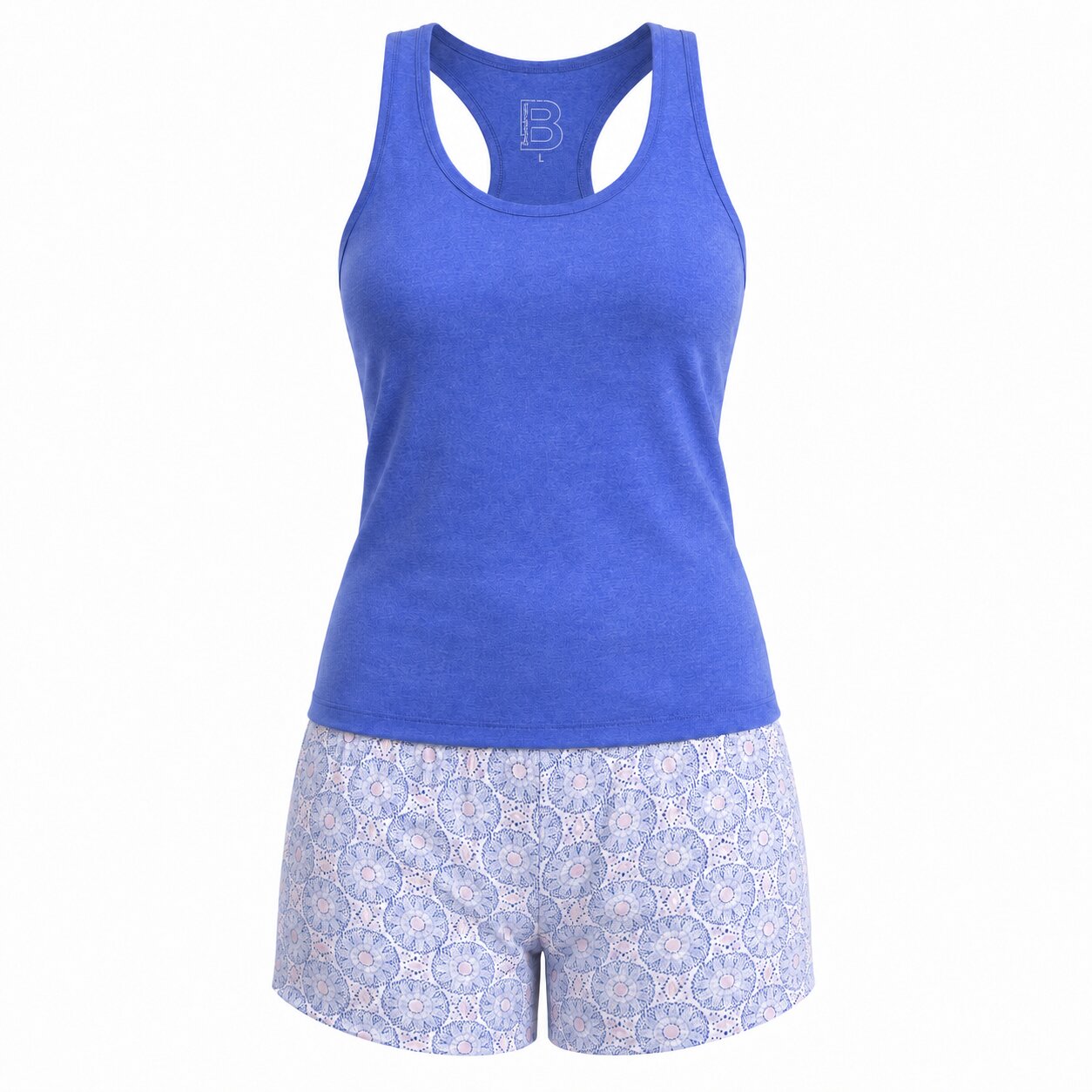 Pyjama d'Été Femme Bleu