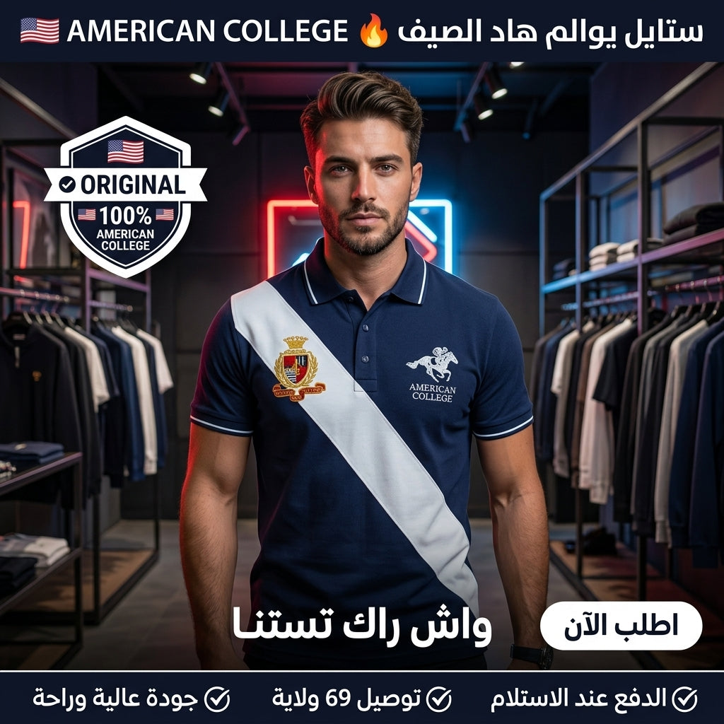 American College t-shirt pour Homme